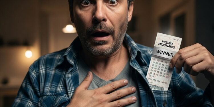 Bilhete de loteria esquecido em jaqueta velha é achado por homem dias antes do prazo expirar e impede perda de prêmio de R$ 80 milhões