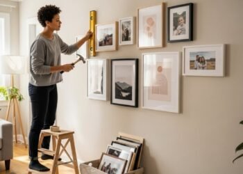 Pare de furar a parede no olho! Veja como montar uma galeria de quadros com alinhamento perfeito e sem arrependimentos