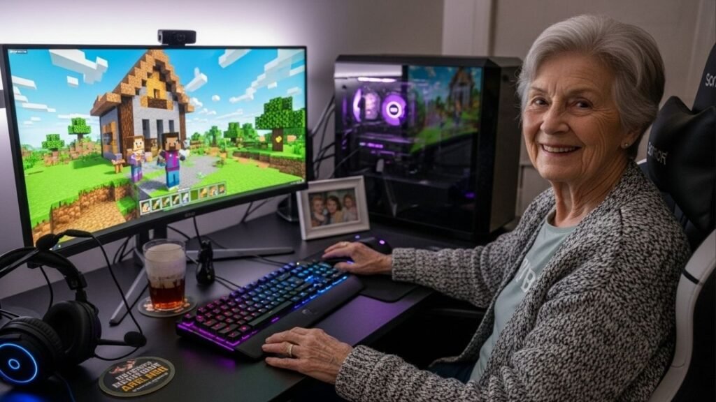 Avó de 81 anos vira streamer de Minecraft para bancar tratamento do neto e emociona a internet com sua história de coragem