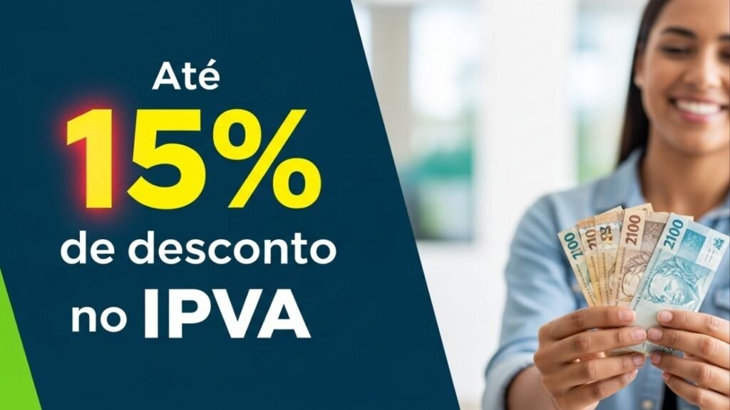 Motoristas sem multas garantem até 15% de desconto no IPVA 2026, mas só quem cumprir regras estaduais recebe o benefício automático