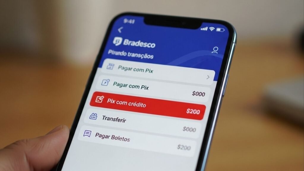 Nova função do Bradesco libera Pix com o limite do cartão, mas tem juros e IOF escondidos que ninguém te explica
