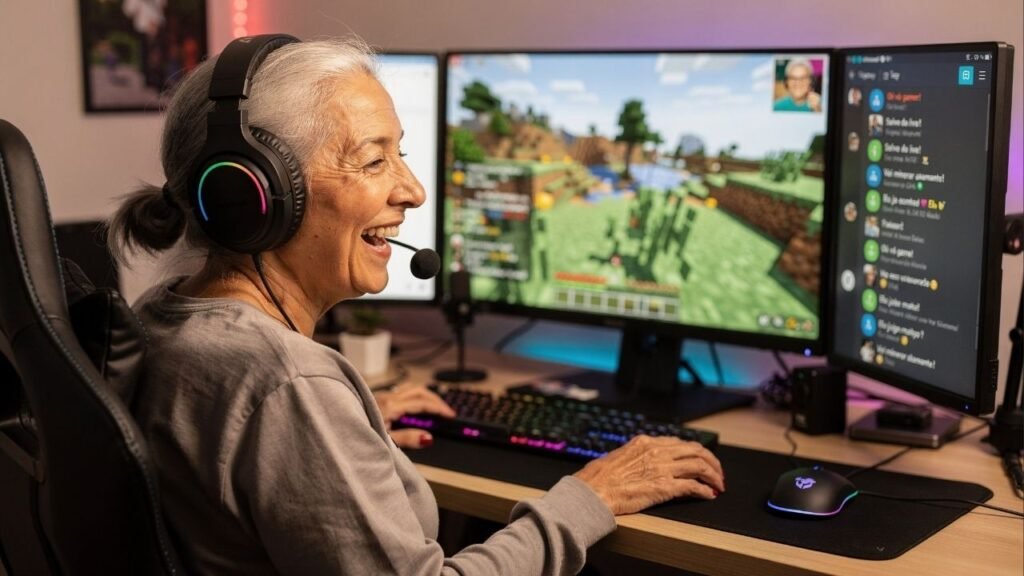Avó de 81 anos vira streamer de Minecraft para bancar tratamento do neto e emociona a internet com sua história de coragem