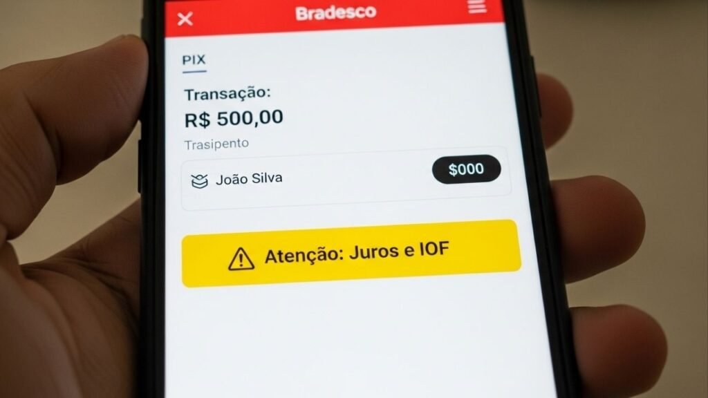 Nova função do Bradesco libera Pix com o limite do cartão, mas tem juros e IOF escondidos que ninguém te explica