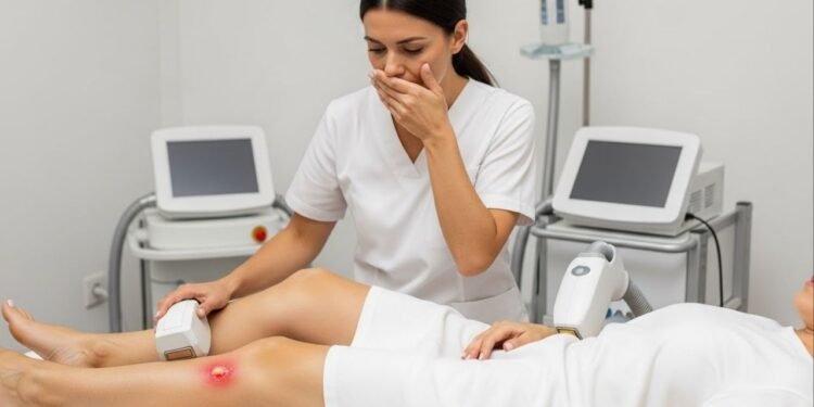 Depilação a laser termina em queimadura de 2º grau e indenização de R$ 50 mil: sentença responsabiliza clínica por erro grave