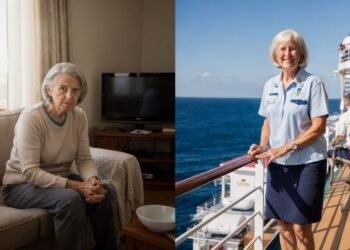 Enquanto muitos planejam sossego, ela escolheu trabalhar em alto-mar e encontrou uma nova forma de viver com propósito