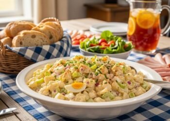 Essa receita de maionese de batata virou tradição nos almoços de domingo e o segredo está em um simples detalhe do preparo