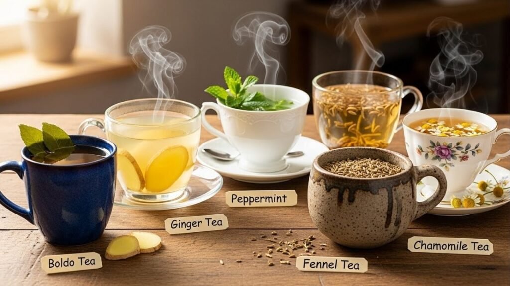 Estômago estufado, azia ou queimação? Veja quais chás naturais aliviam tudo isso de forma rápida