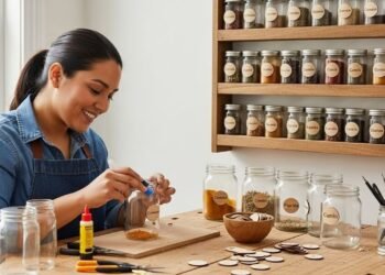 Veja como transformar potes velhos de vidro em um jogo de temperos organizado, limpo e bonito com zero custo e visual profissional