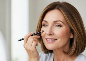 Essa técnica de base deixa a pele madura com aspecto fresco, natural e radiante mesmo com linhas ou sinais aparentes