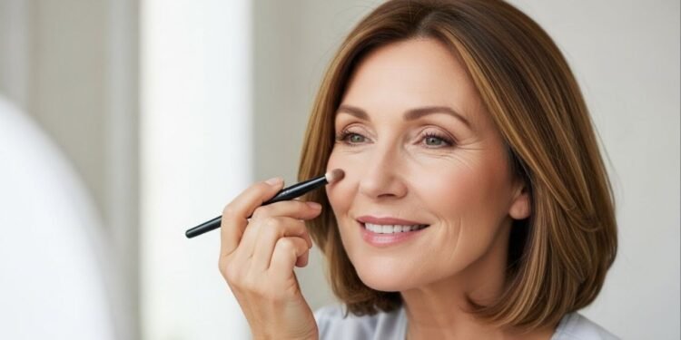 Essa técnica de base deixa a pele madura com aspecto fresco, natural e radiante mesmo com linhas ou sinais aparentes