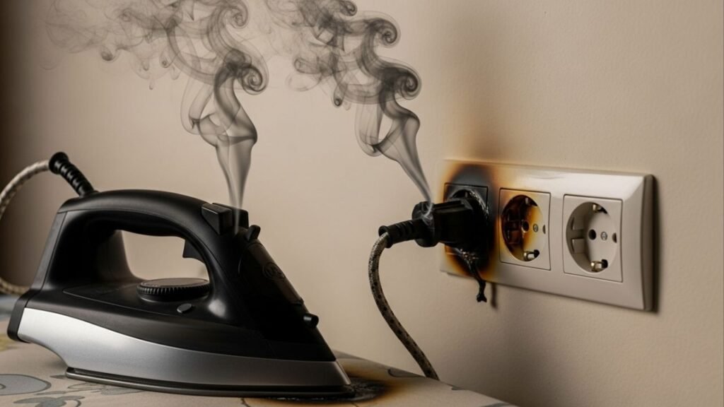 O ferro de passar que deve ser desligado da tomada mesmo no modo stand-by