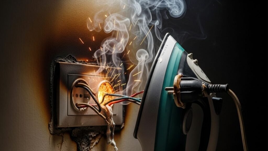 O ferro de passar que deve ser desligado da tomada mesmo no modo stand-by