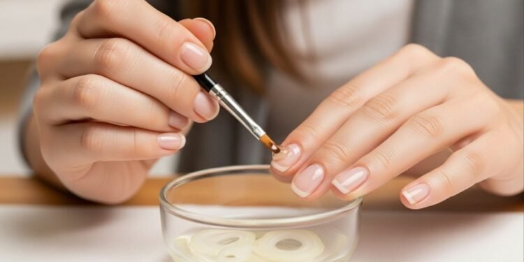 Mistura bizarra com cebola está virando febre entre quem sofre com unhas fracas