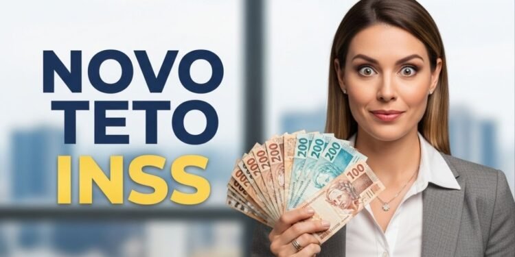 Novo teto do INSS em 2026 altera o valor real do desconto e quem ganha acima do mínimo vai sentir a diferença direto no bolso