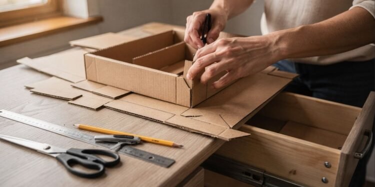 Como reaproveitar papelão que iria para o lixo para fazer organizadores de gavetas e acabar com a bagunça de meias