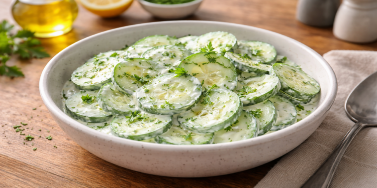 Essa salada de pepino vai ajudar a manter sua pele e intestino saudáveis, além de ser deliciosa!