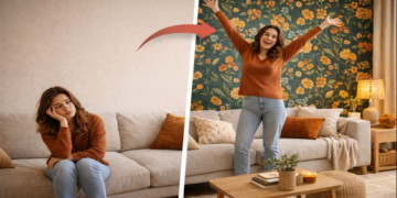 Decoração de paredes em 2026 aposta em textura e formas geométricas