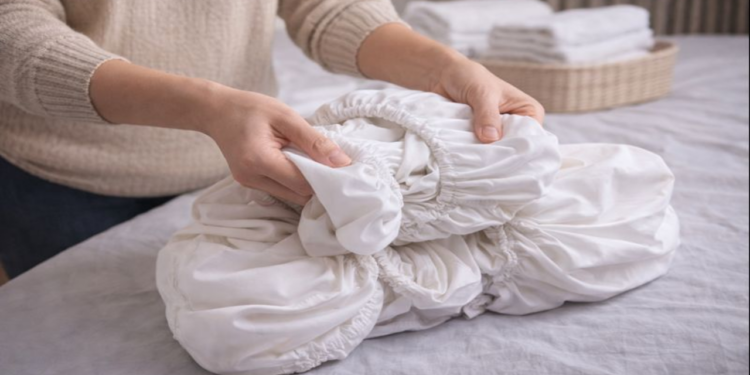 Com a técnica inspirada no método KonMari, até o lençol rebelde fica em ordem - (Imagem gerada por inteligência artificial-ChatGPT)