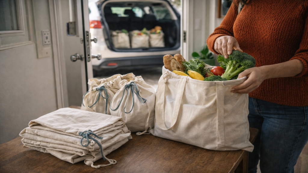 Adeus sacos plásticos e um passo firme pelo ambiente