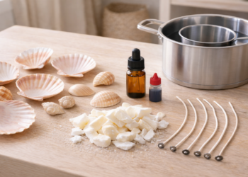 Conchas esquecidas viram velas cheias de significado