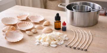 Conchas esquecidas viram velas cheias de significado