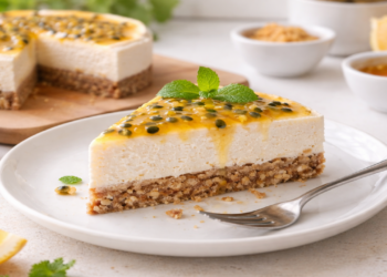 Cheesecake saudável de maracujá é leve e cremoso
