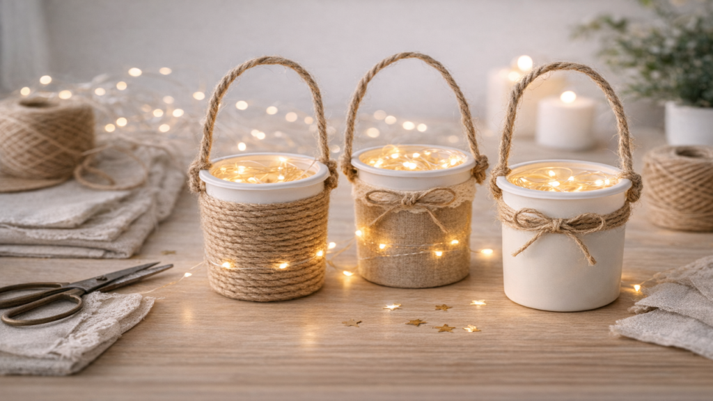 Potes de iogurte podem virar vasos, organizadores e peças decorativas