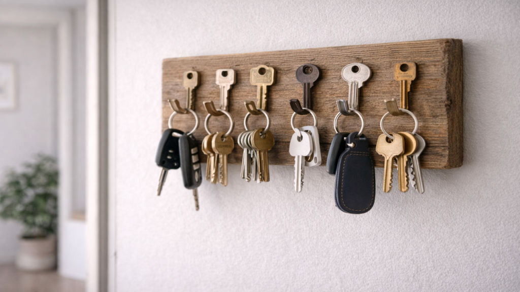 Chaves velhas viram decoração útil e sustentável em casa