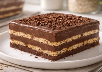 O bolo de aveia e chocolate sem glúten