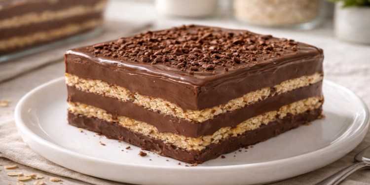 O bolo de aveia e chocolate sem glúten