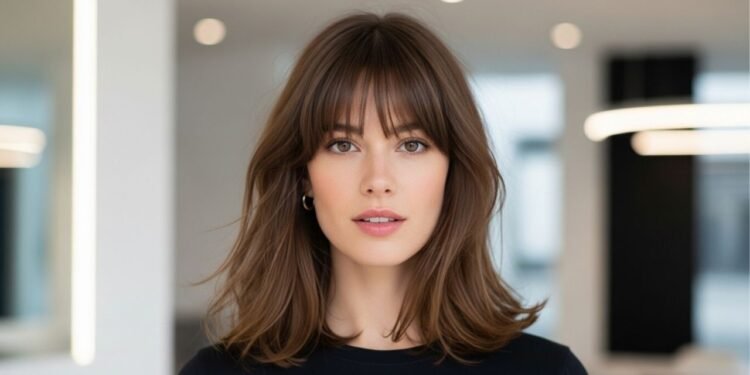 O corte com franja cortininha volta como tendência forte e vai dominar os salões em 2026