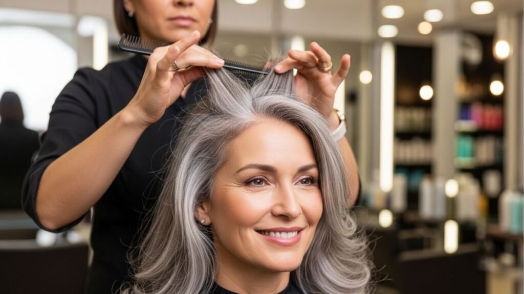 Como usar cabelos grisalhos de forma moderna: veja como emoldurar o rosto com duas mechas claras