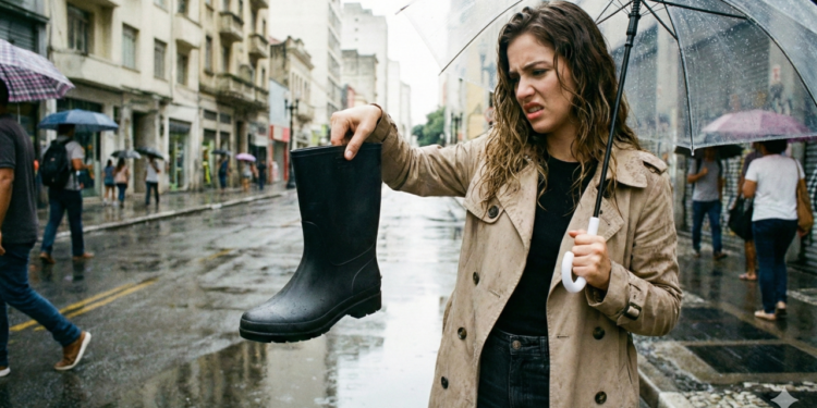 A bota que resolve dias de chuva sem perder o estilo