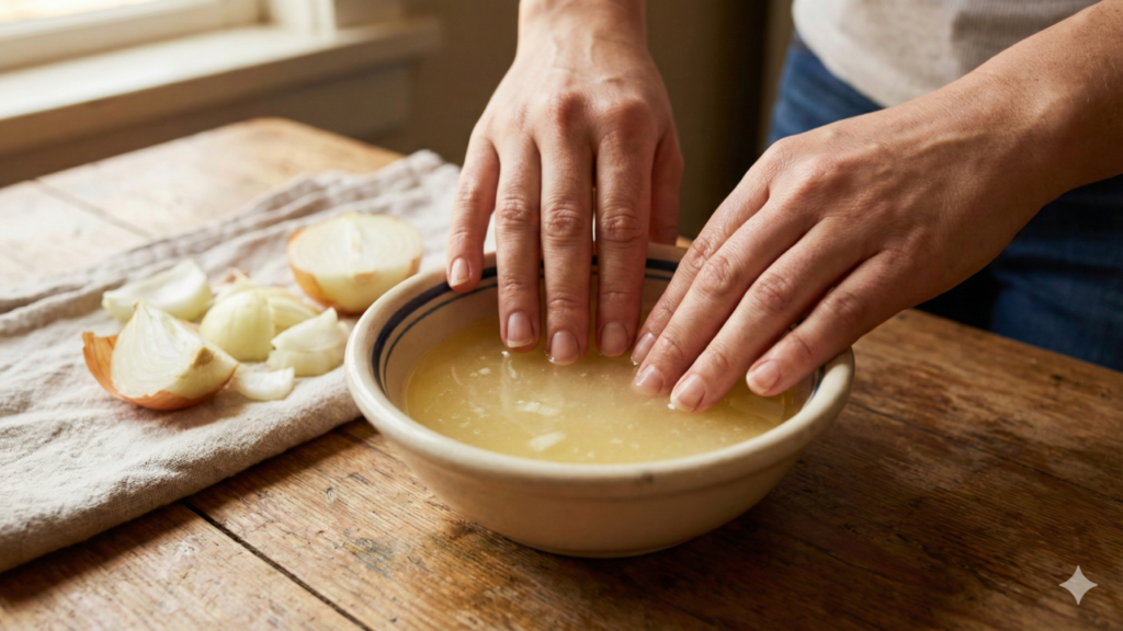 Suco de cebola fortalece unhas fracas e quebradiças