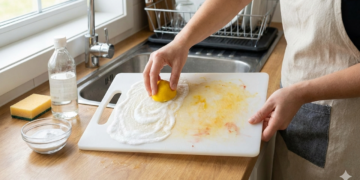 Passo a passo para tirar manchas da tábua de plástico branca
