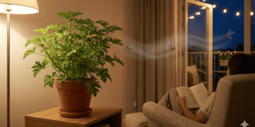 citronela espantando mosquito