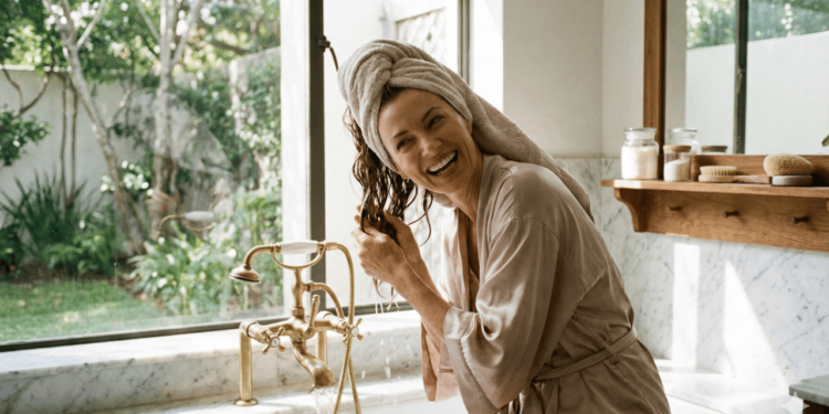 A forma de usar o condicionador começa ainda no enxágue do shampoo