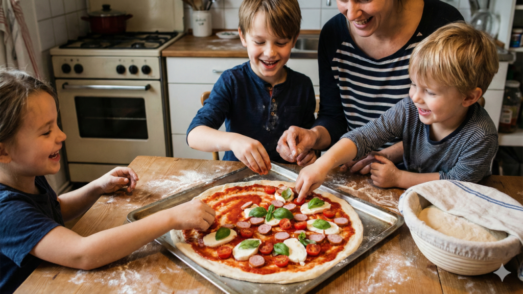 Receita de pizza caseira econômica e rápida para fazer no forno
