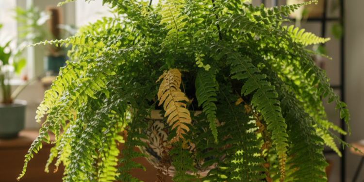 O que a samambaia revela quando começa a amarelar