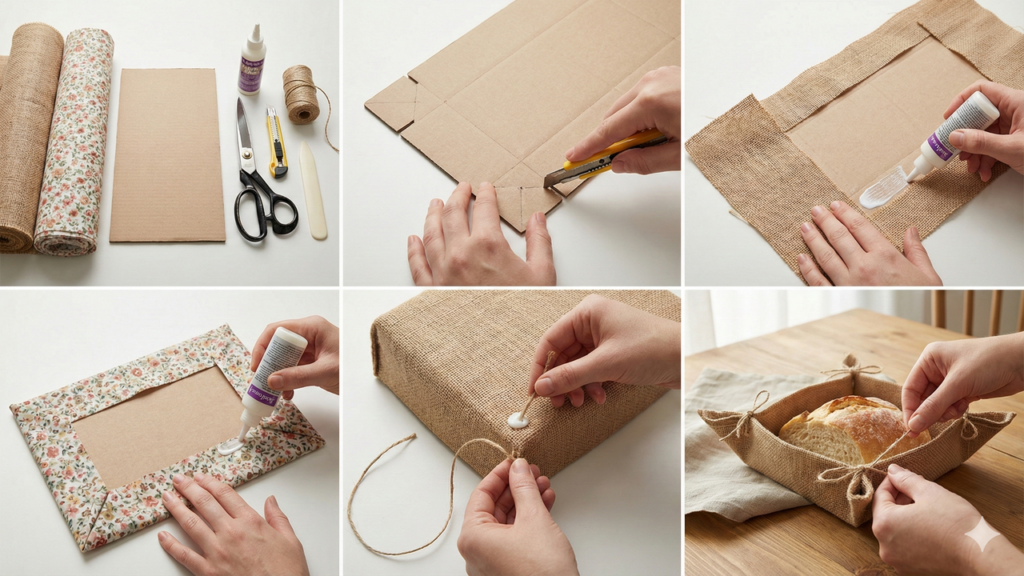 Como fazer um cesto de pães com reciclagem de papelão