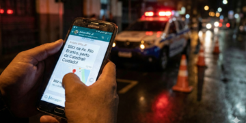 alerta de blitz em tempo real