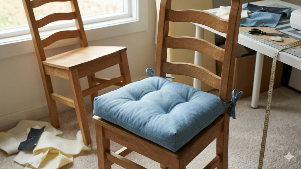 O truque de costura que deixou cadeiras comuns muito mais confortáveis
