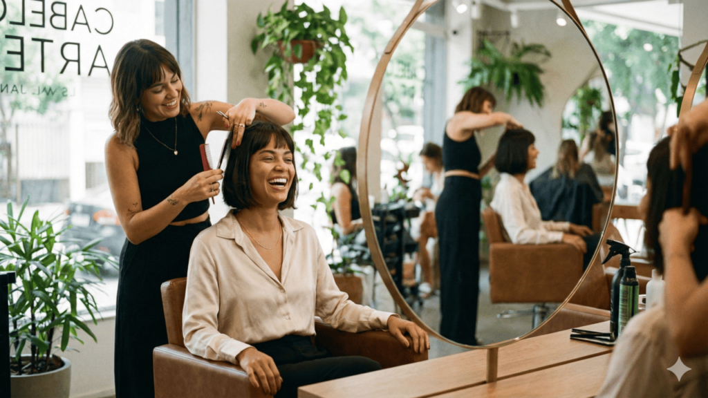 corte bob para rosto redondo