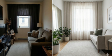 O erro comum na cortina que deixa a sala menor