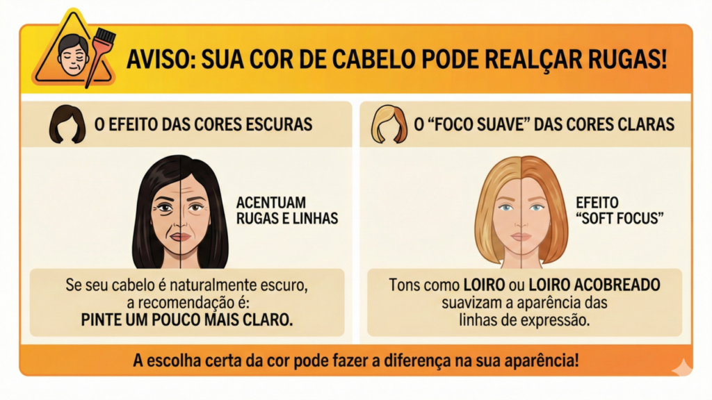 Uma mudança de cor que suaviza o rosto inteiro