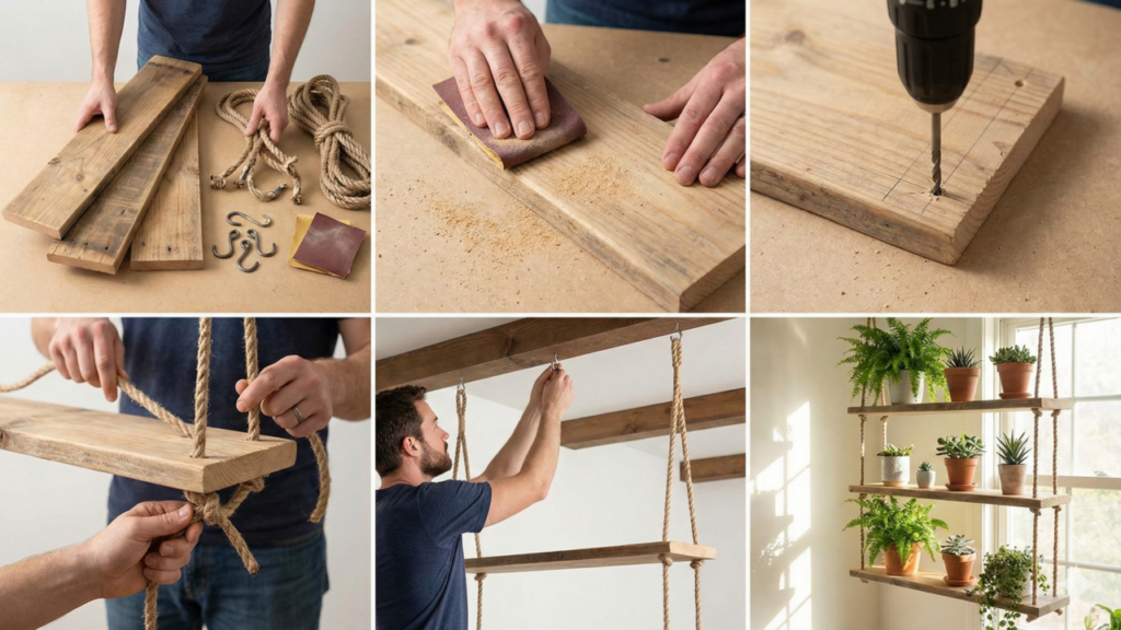 Suporte de plantas com cordas transforma qualquer canto da casa