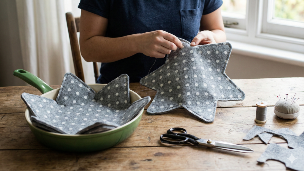 O truque de costura que está salvando frigideiras na cozinha