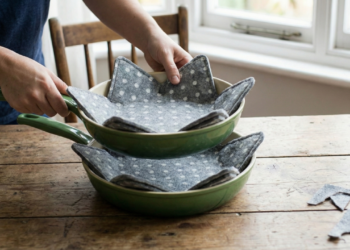 O truque de costura que está salvando frigideiras na cozinha