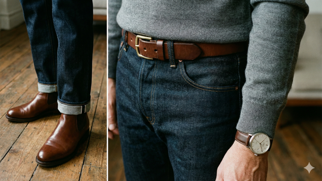 O jeans escuro ideal para homens depois dos 40