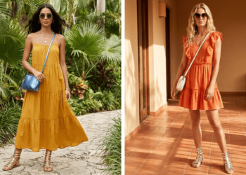 Vestido com rasteirinha vira o look favorito de quem quer conforto nos dias de calor